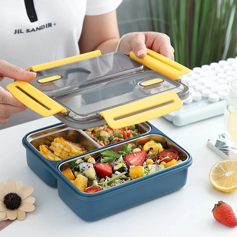 304 Stainless Steel Lunch Box Bento Box for Office Worker Lunch Container School Student Children Food Storage Box Dropshipping