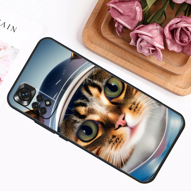 Space Kitty Cat Adventures Case For Xiaomi Redmi Note 12 8 9 10 11 Pro Note 12S 11S 10S 9S 9A 9C 9T 10A 10C 12C Cover