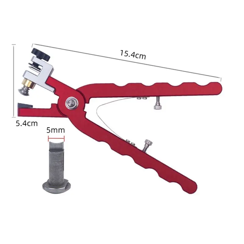 AT05-5X Leather Watch Bracelet Cutting Plier For Straps To Fix Catches Spring Bar Hand Tool Pliers Red Straight