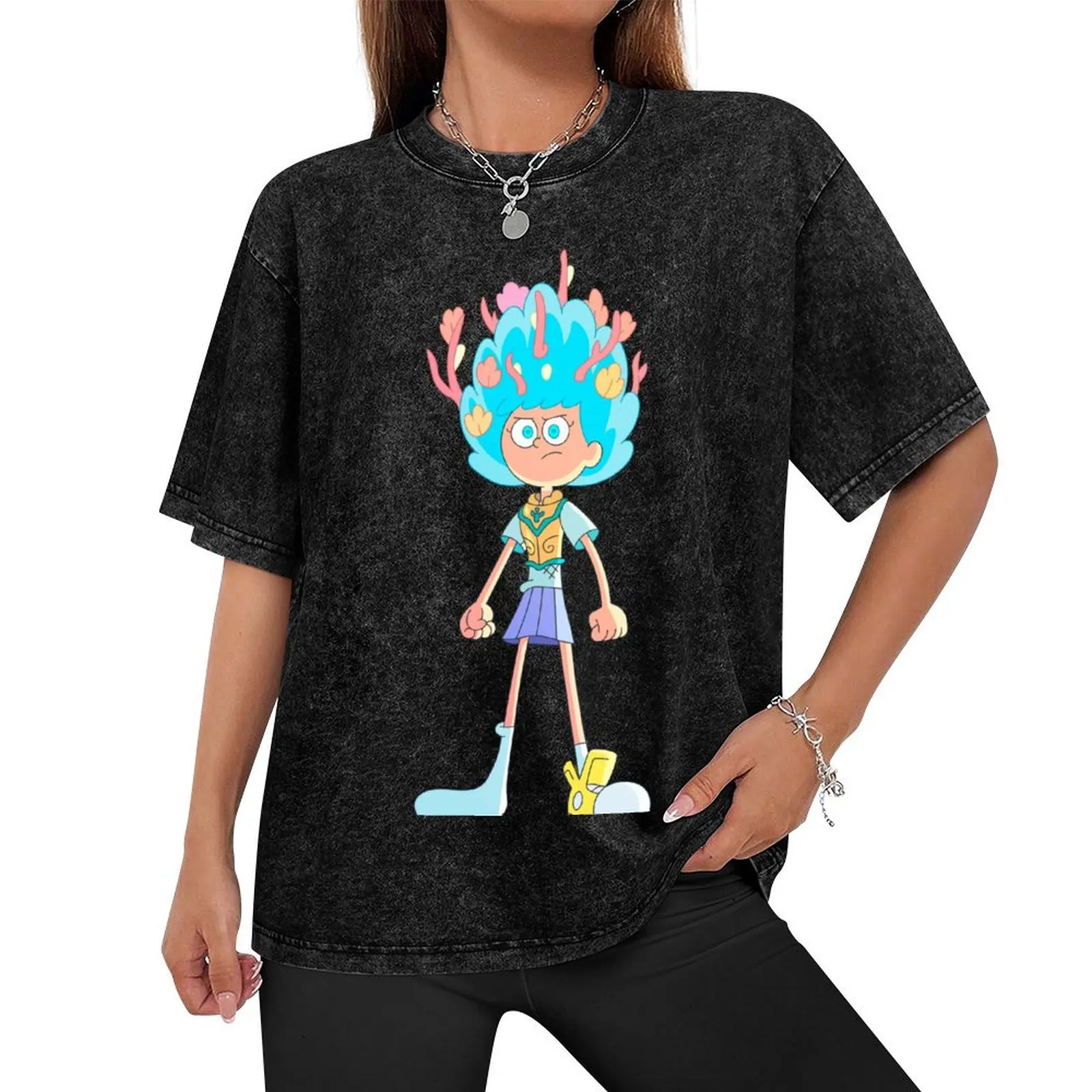 Anne Blue Power | Amphibia T-Shirt vintage graphic tee graphic tee shirt anime t shirts oversizeds tee shirts for men