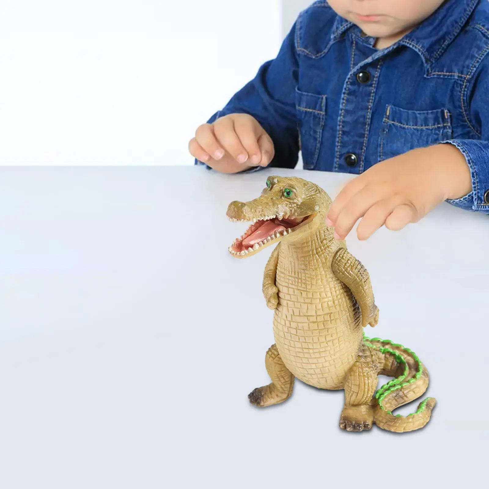 Crocodile Figurine Wildlife Jungle Toy Science Educational Toy Alligator Toy Figure Realistic Animal Model for Kids Girls