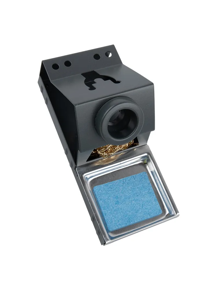 

Heavy Duty Soldering Iron Holder Reliable Metal Stand with Integrated Brass Wool and Cleaning Sponge for Convenience