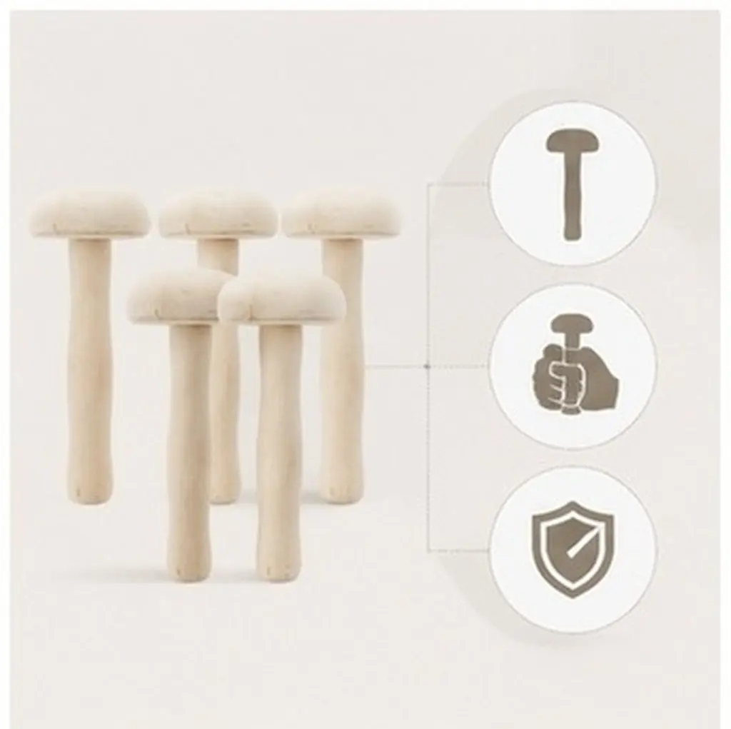 5 Pcs Mushroom Hand Press Printing Tool Ink Rubbing Art Roller Printmaking Brayers Rollers for Craft