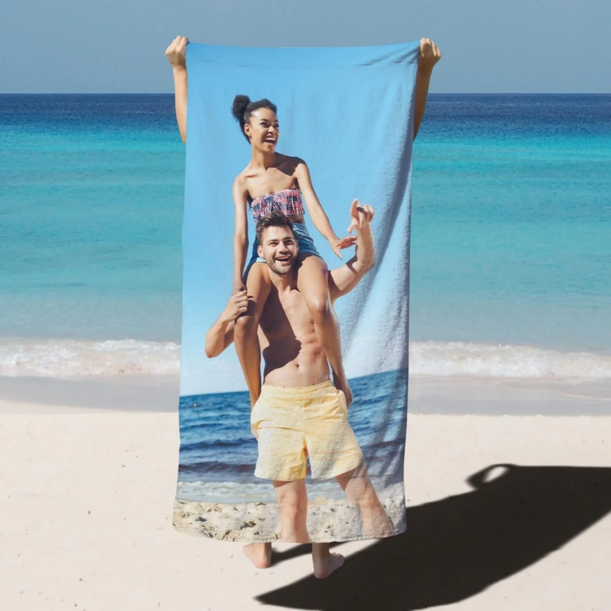 A Custom Photo Beach Towel—Available in Various Sizes, Suitable for Multiple Occasions, and Easy to Carry. image 3