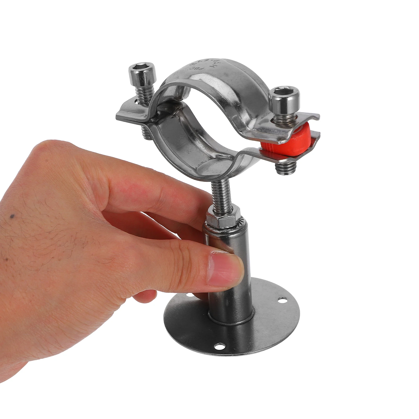 

2pcs Stainless Steel Pipe Bracket Adjustable Mount Supports for Ceiling Fan Wall Mounting Clamp Gas Water Pipes