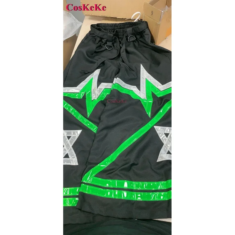 CosKeKe Hexagram شبح الرقص السراويل ملبورن شفل فات السراويل جرس قيعان مشرق تأثير عاكس بنطلون للجنسين جديد