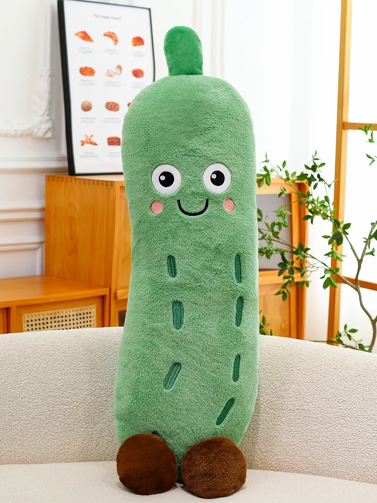 

Creative Cucumber Plu Toy Doll S Pillow Bedding Girls Birthday Gift Soothing Canion Soft Stuffed Dolls for Ages 3+