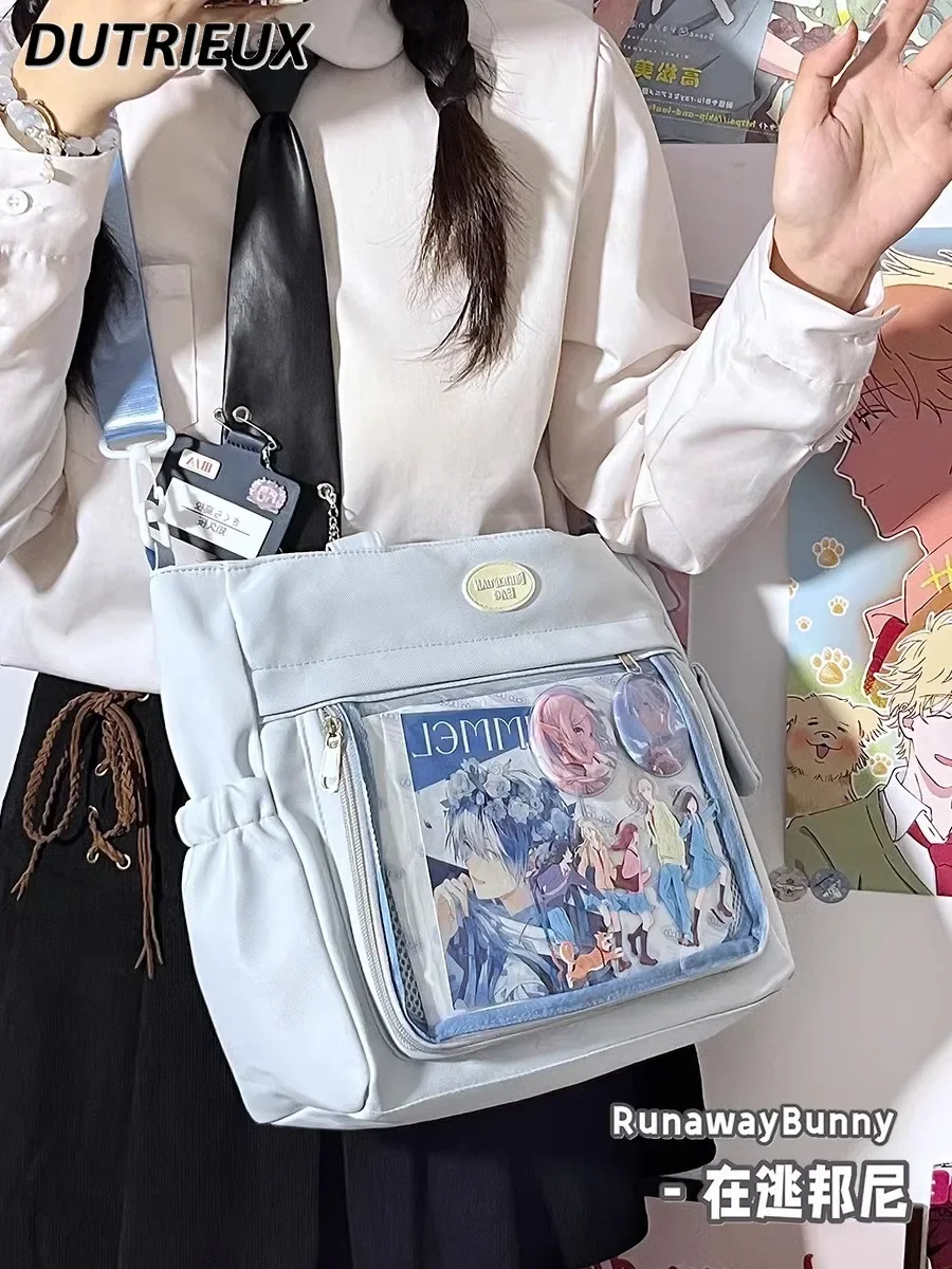 

Japanese Tote PLarge College Students Commute Portable Shoulder Bag Women Volume Daily Leisure Two-dimensional Casual Bags