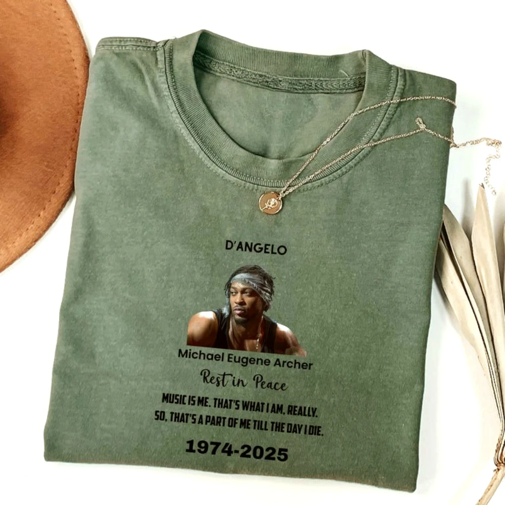 تي شيرت D'Angelo تحية قميص نيو سول التذكاري تي شيرت براون شوجر الفودو الأسود المسيح مروحة هدية الملابس الموسيقية أسطورة تذكارية المحملة