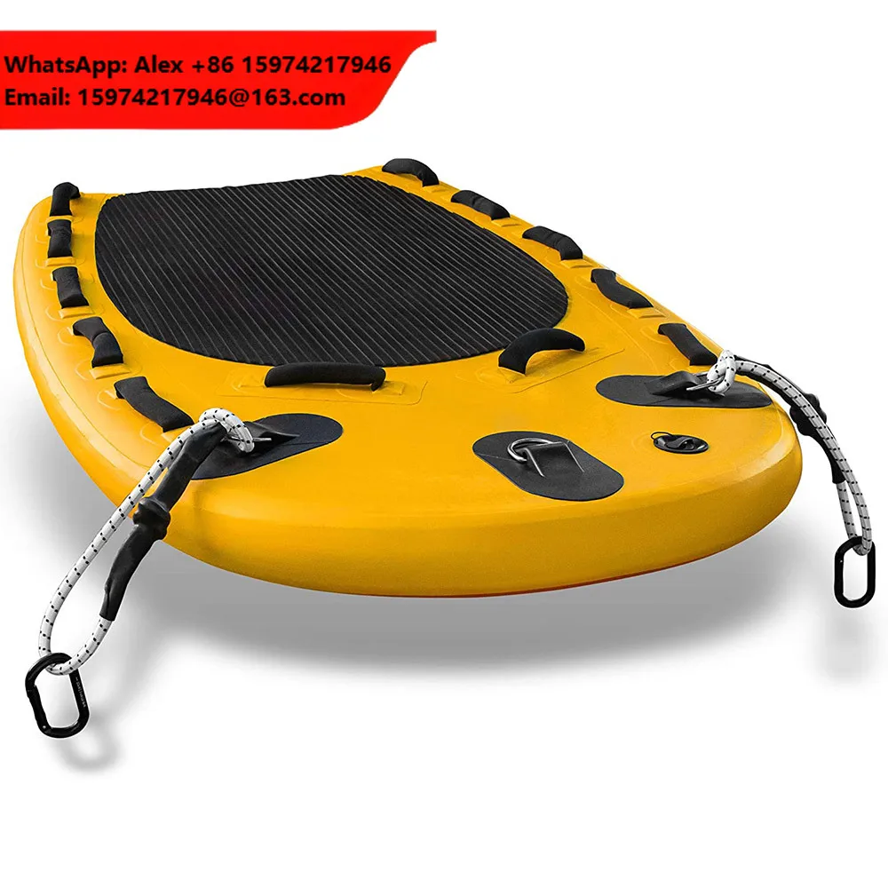170cm Multi Use Platform Yellow Rescue Surf Towable Board Inflatables Rescue Board Inflatable Jet Ski Sled