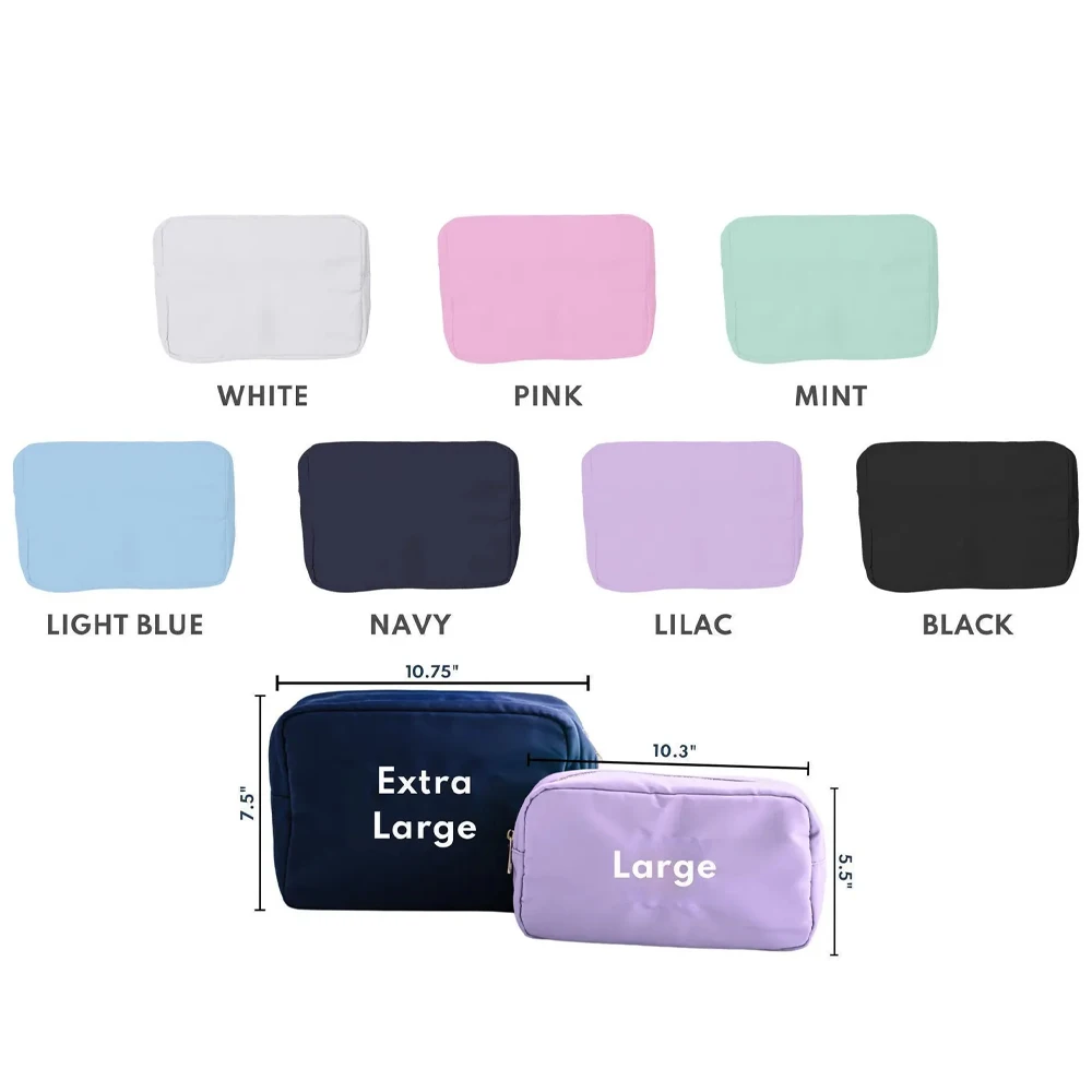 

X-Large Mahjong Tile Bag Nylon Cosmetic Bag with Zipper Toiletries Organizer Pouch for Women and Girls Lady Style Makeup Gift
