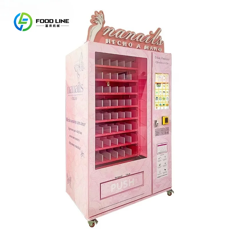Customized Metal Touch Screen Nail Art Vending Machine for Beauty Hair and Eyelash with Bill Acceptor Function and SDK