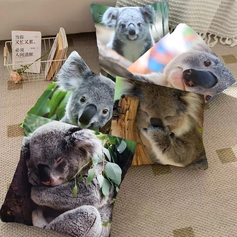 Cute Australian Koala Pillow Case Pillowcase Living Room Sofa Cushion Cover Bedroom Home Decoration Children's Gift