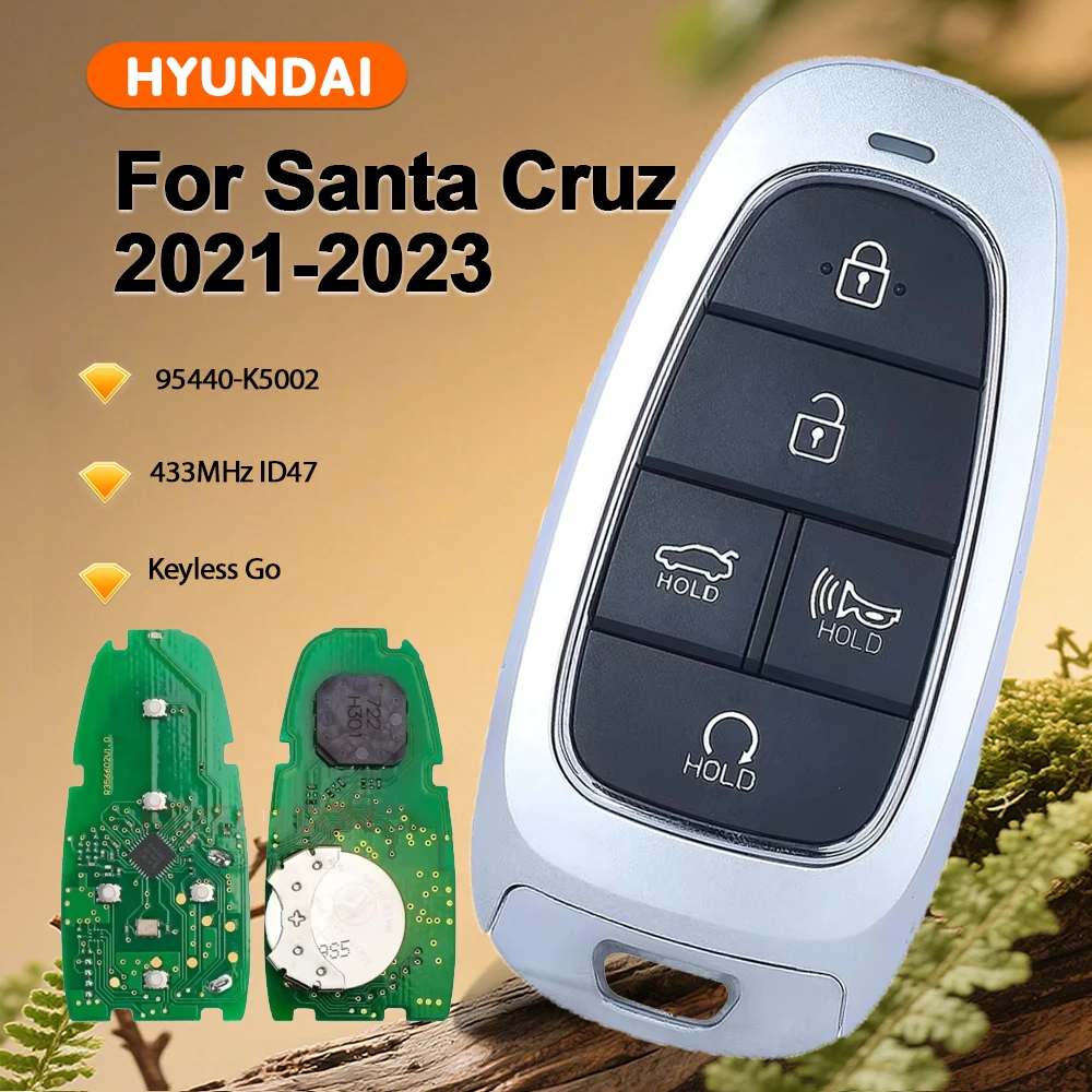 

KEYECU 95440-K5002 5-кнопочный смарт-ключ-пульт для Hyundai Santa Cruz 2021 2022 2023, 433 МГц, ID47