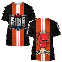 Boxing Training T-shirt Tough Guy Boxer Graphic T Shirt for Men Clothing Quick Dry Tshirt Unisex Gym Fitness Sports Short Sleeve