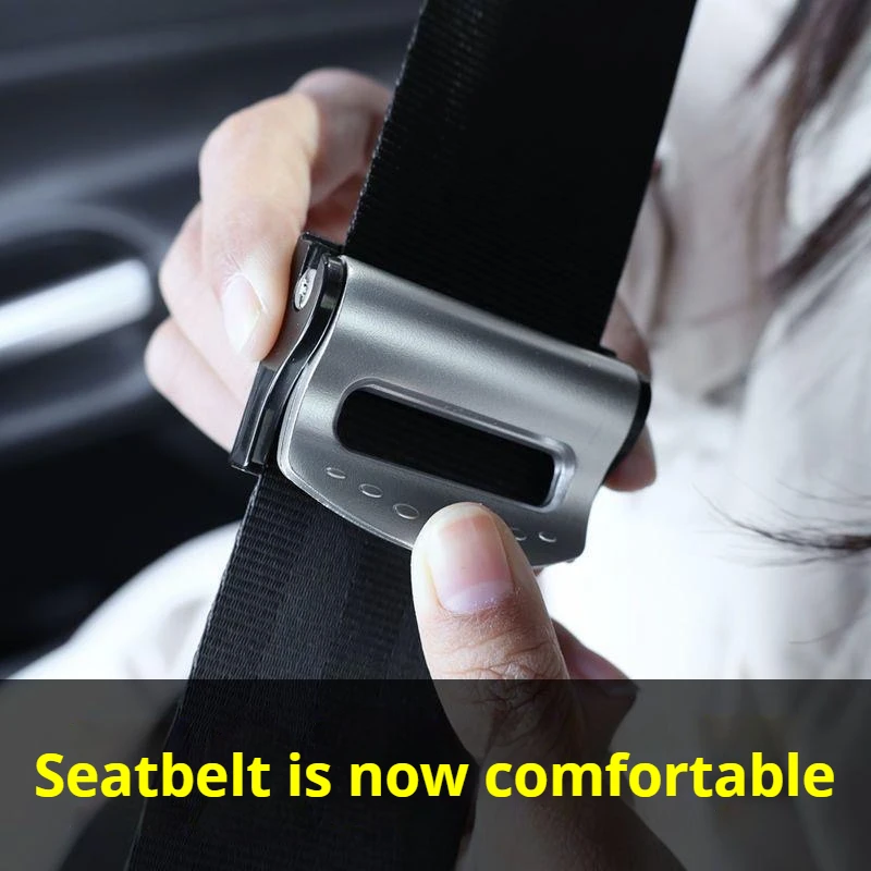 Car Seat Belt Fastener, Seat Belt Limiter, Neck Protection Buckle, Pregnant Woman Adjustable Tension Regulator Universal
