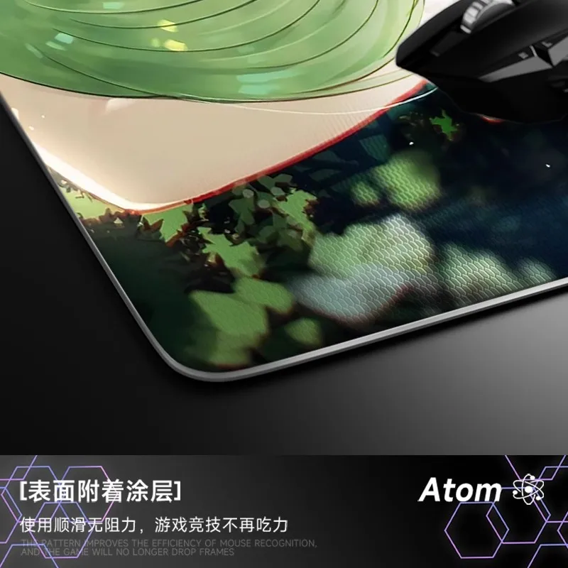 Glass Mouse Pad Anime Tempered PV Smooth FPS Esports Desk Mat DIY Customized Pattern Mousepads Gaming Keyboard Accessories Gift