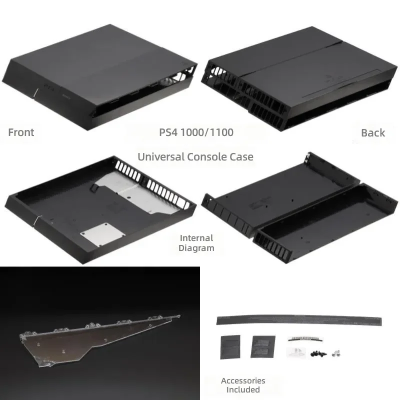 Console Case Hard Disk Cover for PS4 1000 1100 1200 Slim 2000 Pro Game Console Protective Shell
