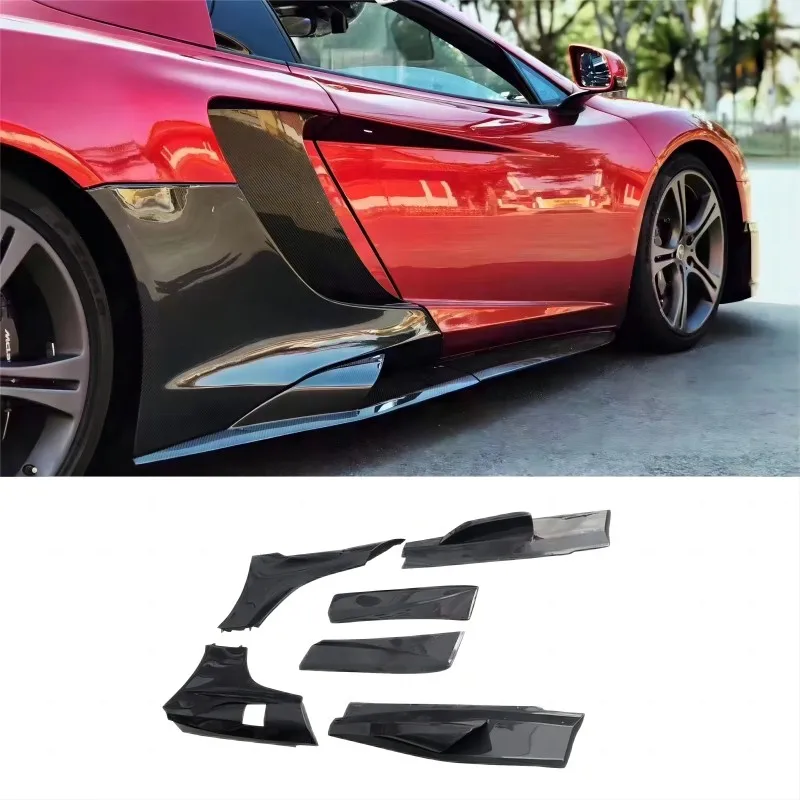 

650S Carbon Fiber Rear Door Body Kit Fender Cover Trim Side Skirt for Mclaren MP4-12C Upgrade 675LT Style Car Accessories