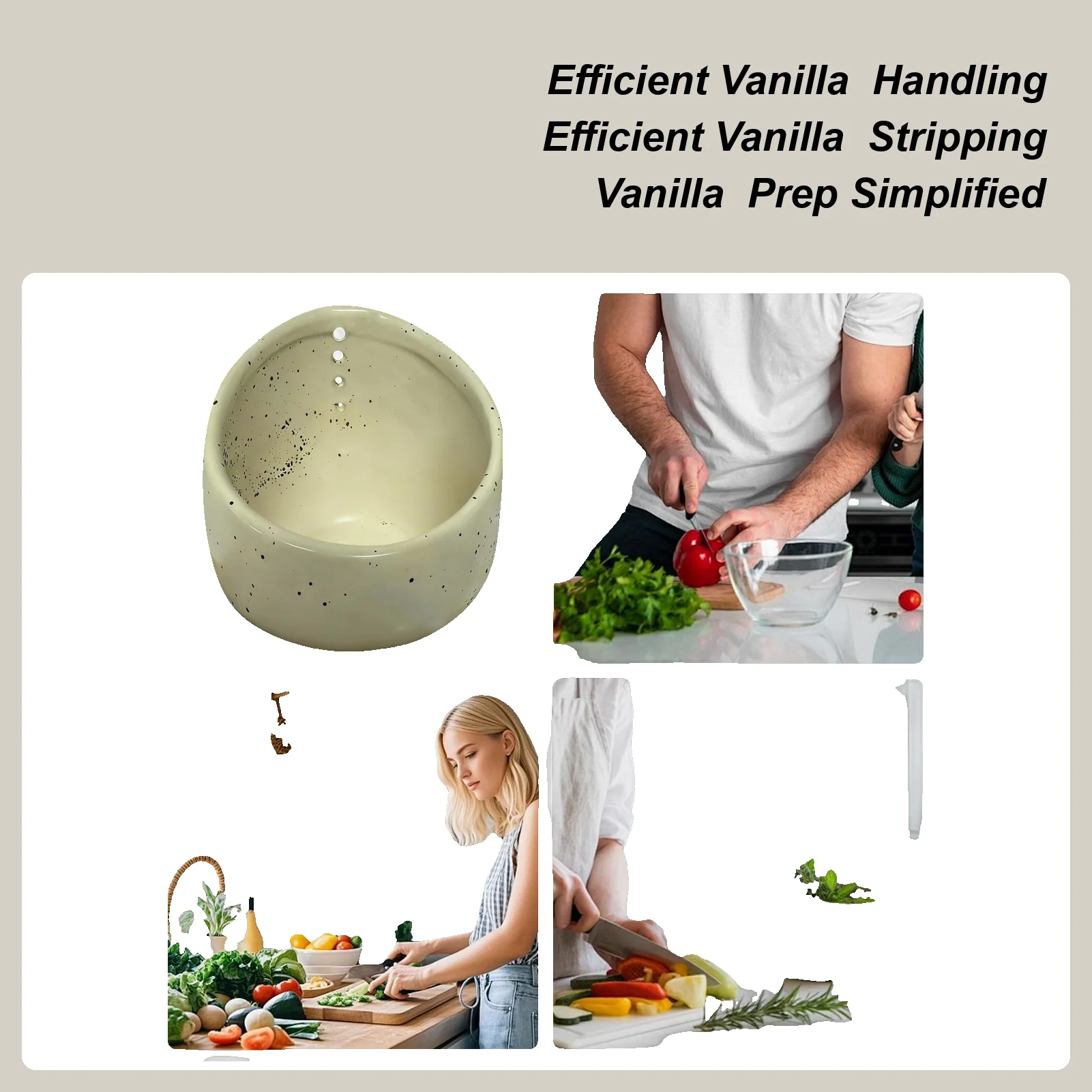 

Ceramic Vanilla Stripper Handmade Kitchen Gadgets Kitchen Ceramic Vanilla Stripper Cup For Cooking Collard Greens Mint Rosemary