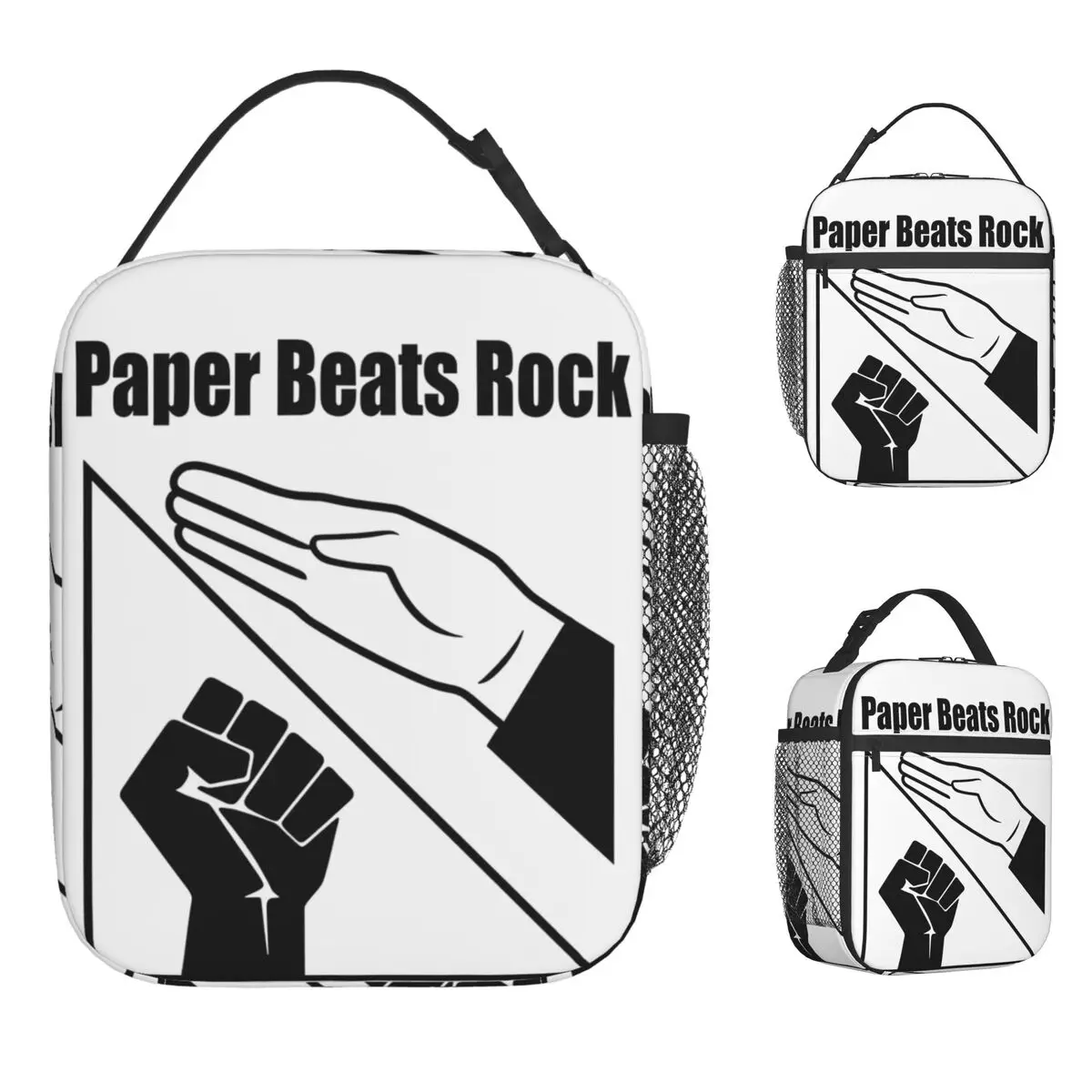 

Термосумка для обеда P-paper Beating Rock, портативная сумка-холодильник на молнии из оксфорда для пикника на природе, с принтом, для женщин