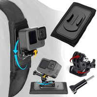 Backpack Shoulder Strap 360° Rotate Buckle Quick Release Mount for GoPro Hero 12 11 10 9 8 Dji Insta 360 Action Camera Accessor