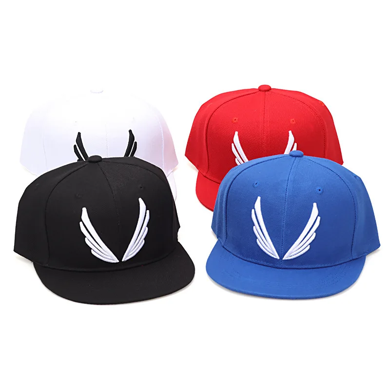 A++ High Quality Personalized Wings Embroidered Baseball Cap Fashion Casual Street Men's Women's Flat Brimmed Hat Hip-Hop Hat
