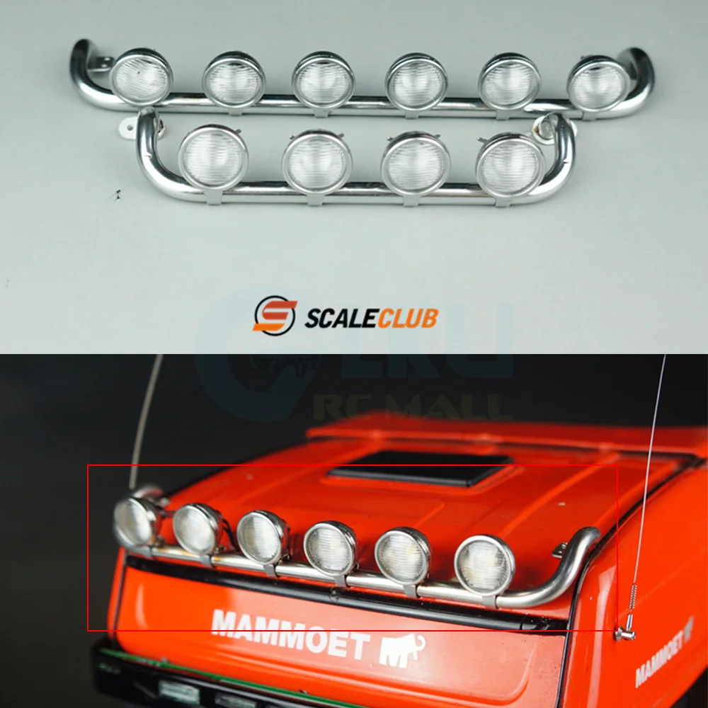 SCALECLUB 1/14 Scale Metal Upgrade Decoration Parts for Tamiya LESU RC Truck R470 R620 - Ceiling Light Holder Lamp Cup