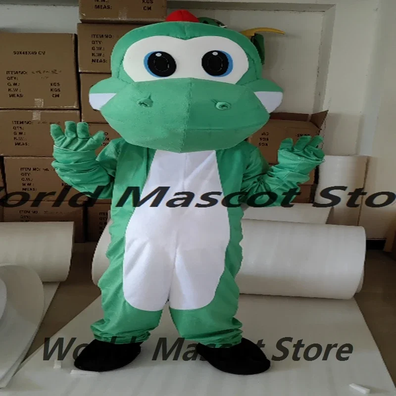 Adult Anime Yoshi Mascot Costume Dinosaur Cosplay Customization Birthday Character Mask Party Custom Halloween Fancy Dress Prop