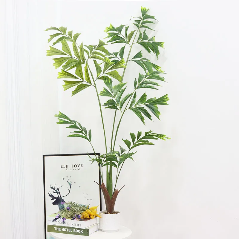 

Large Artificial Plant Simulates The Green Plant Fishtail Plant Pot Perfect for Home & Office Decor for Indoor and Outdoor Decor
