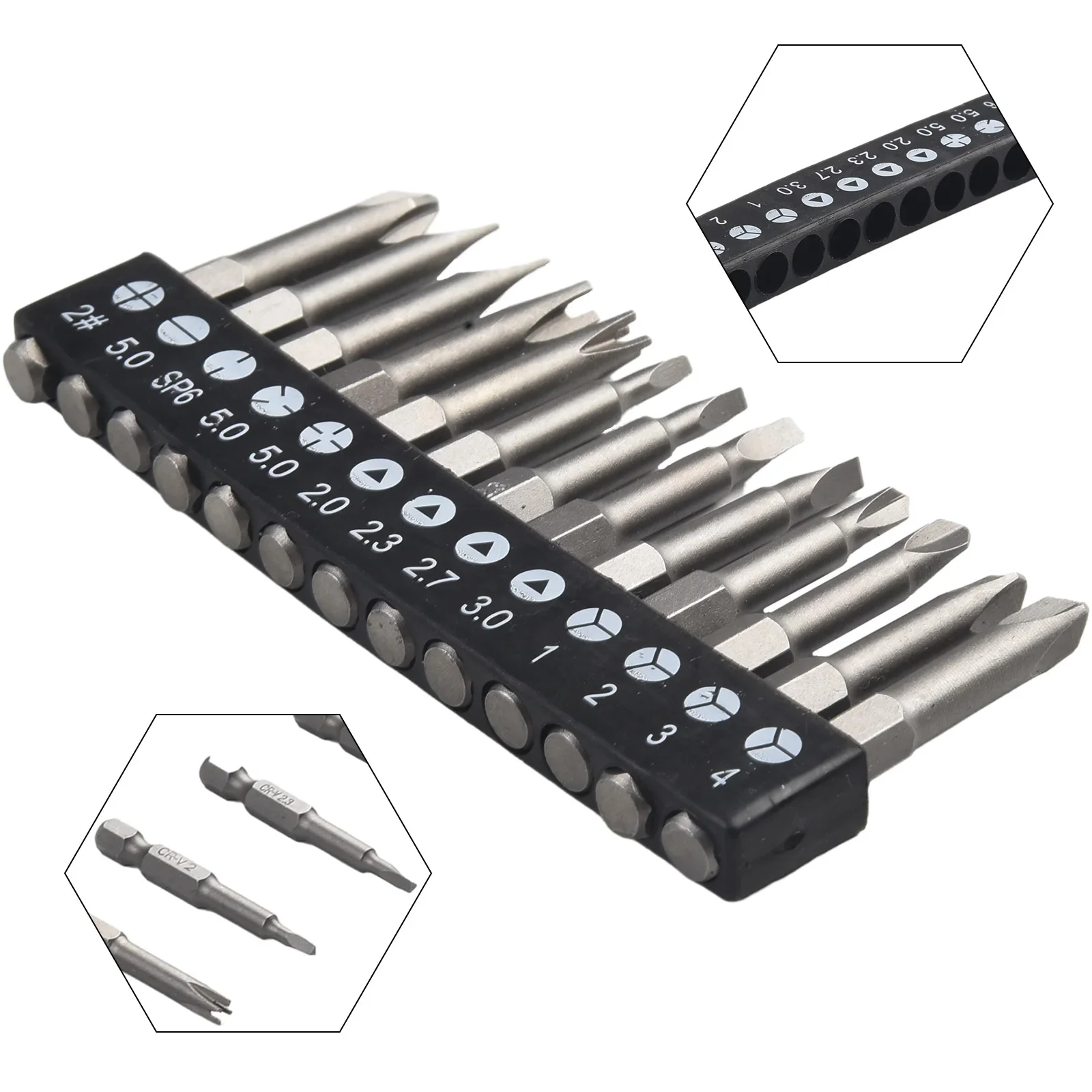 13pcs 50mm Special-Shaped Screwdriver Set U-Shaped Y-Type Triangle Cross Three Points Screwdriver Bits Tool Accessories