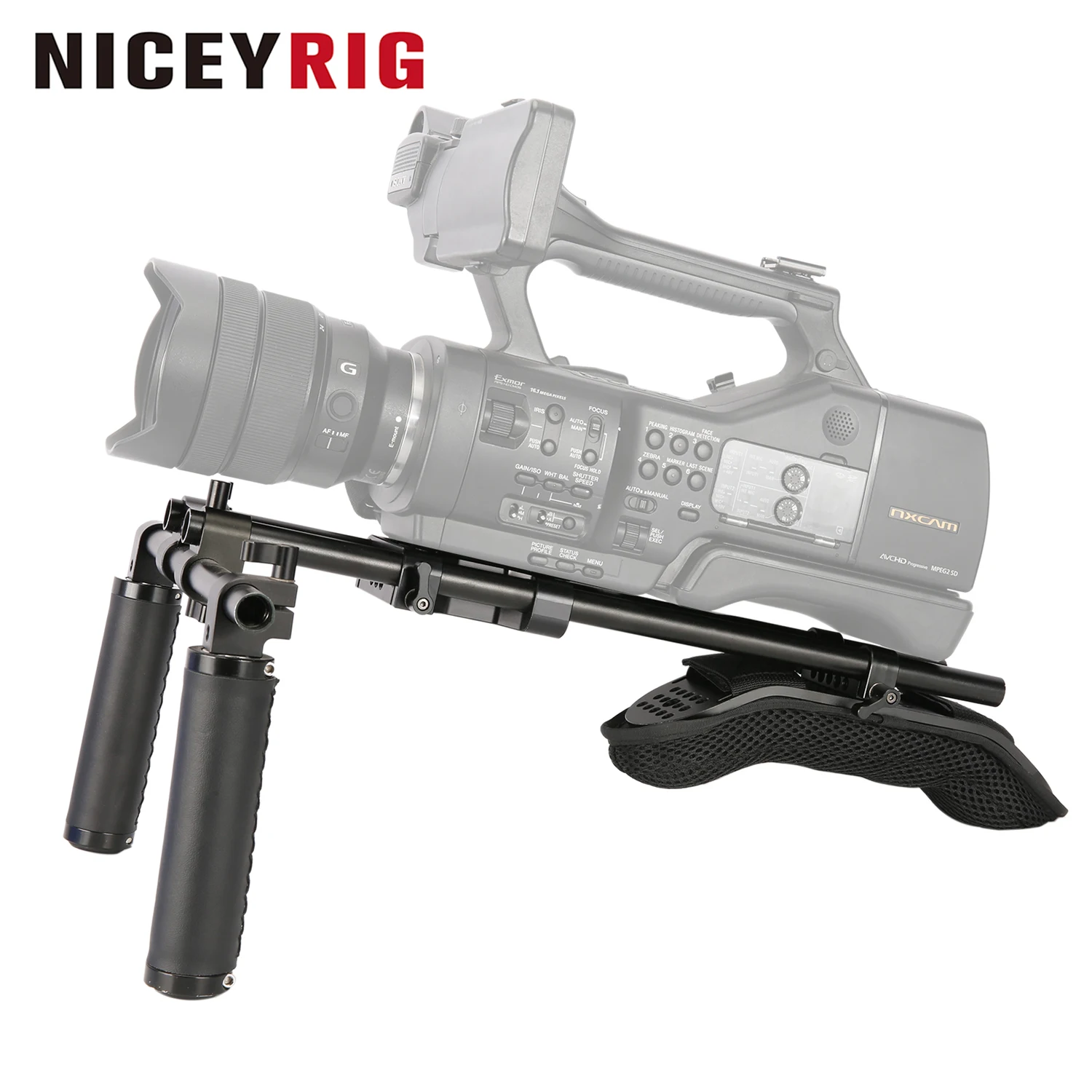 Shoulder Pad Set In - ระบบรองรับไหล่ NICEYRIG สำหรับกล้อง DSLR กล้องถ่ายภาพยนตร์ พร้อมแผ่นฐาน,