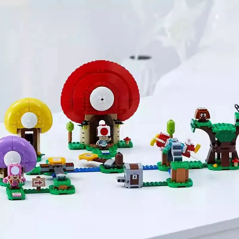 Codice di scansione Super Bros. Serie di giochi Building Blocks Set di espansione per la caccia al tesoro del rospo Regalo di festa per bambini Assemblaggio Toy71368