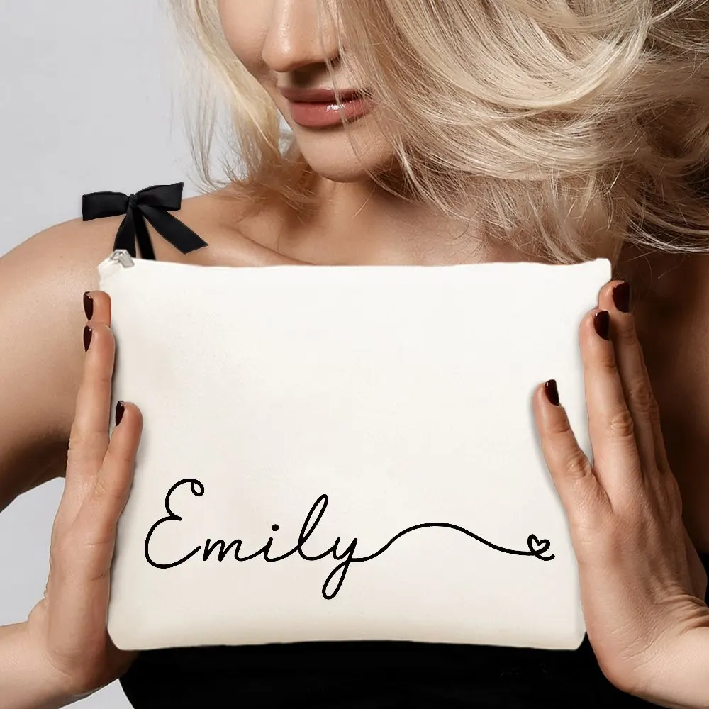 Custom Name Canvas Makeup Bag  - Monogram Custom Case 评论和价格