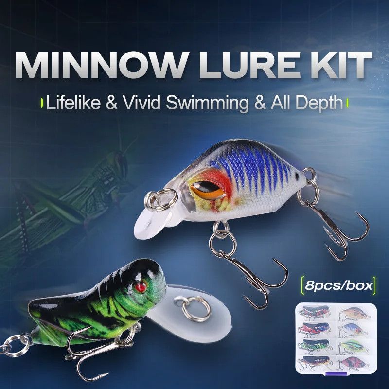 WEIHE D0679 Kit de señuelos micro minnow