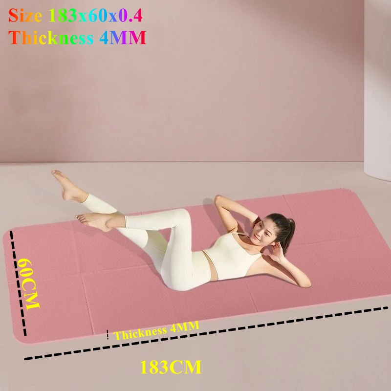 Portable Fold 183×60cm Yoga Mats Anti-slip Sport Fitness 4MM Thick Mat Blanket for Exercise Yog Pilates Gymnastics Mat Fitness