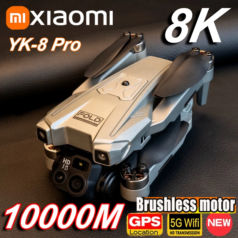 Xiaomi YK8 Drone 8K HD Professioneel 360° ° Obstakel Opvouwbaar vermijden 5G WIFI Luchtfotografie Borstelloze motor RC Quadcopter