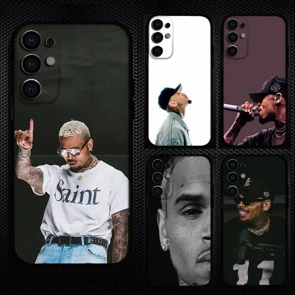 

Rapper C-Chris B-Brown Phone Case For Samsung S25,S24,S21,S22,S23,S30,Ultra,S20,Plus,Fe,Lite,Note,10,9,5G Black Cover