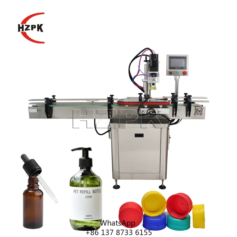Customizable Automatic Plastic Can Small Dropper Bottle Cap Screw Linear Capping Machine