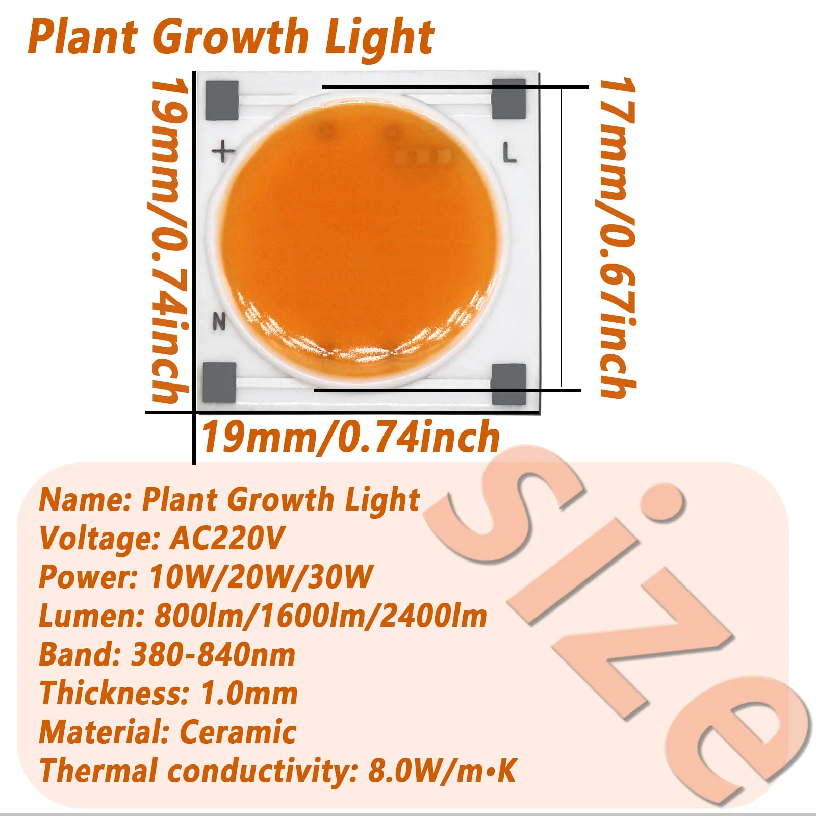 10W 20W 30W podstawa ceramiczna LED COB Chip AC220V inteligentna dioda dla rodziny doniczek roślina cieplarniana LED do wzrostu żarówki DIY