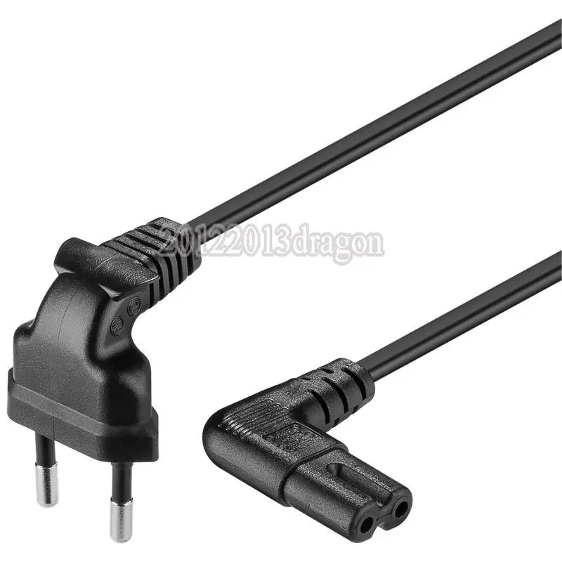 1.5m Figure 8 C7 AC power cord EU type right angled 90 degree  for samsung Philips Sony LED TV Free shipment