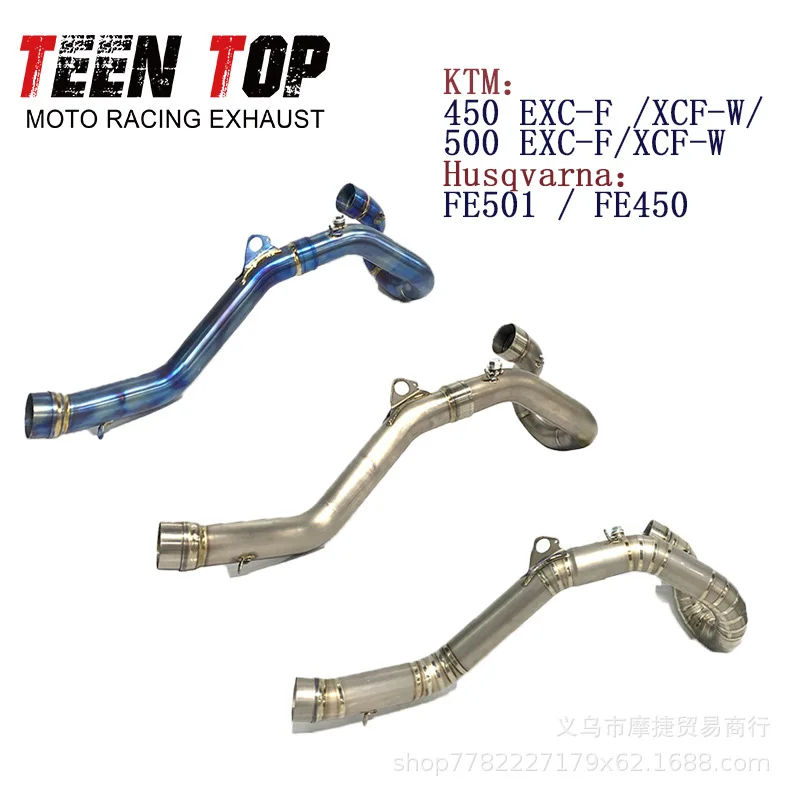 

Applicable to:Off-road vehicle KTM450/500EXC-F front section, Husswana FE501 titanium alloy four-punch exhaust pipe 20-23