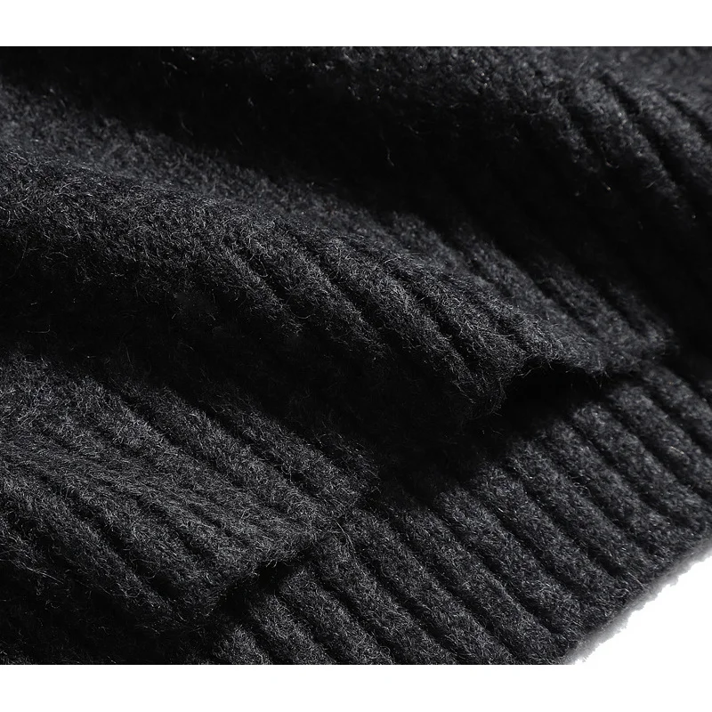 MAQVOB Wysokiej Jakości Męskie Swetry z Okrągłym Dekoltem w Rozmiarach EU i US, Codzienne Dzianinowe Vintage Swetry z Długim Rękawem, Dopasowany Krój, Jesienno-Zimowy Pulower