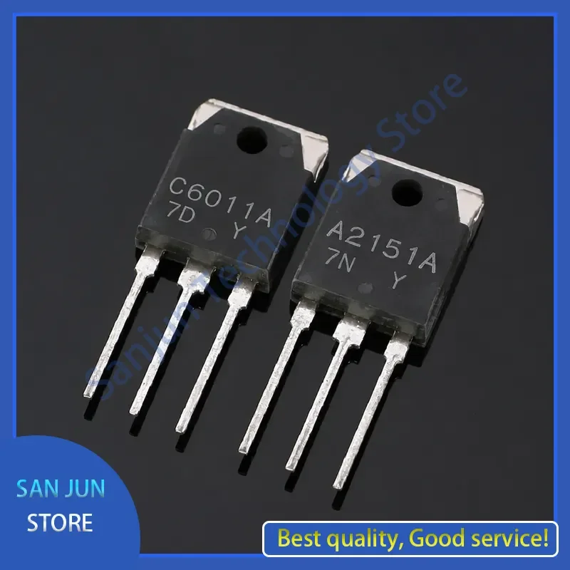 5 Pairs/Lot New Original A2151A 2SA2151A C6011A 2SC6011A TO-3P 2SA2151A/2SC6011A Audio Power Amplifier Field Effect