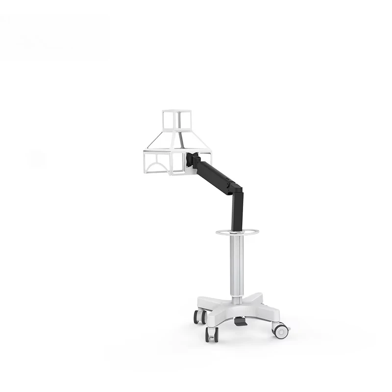 Durable metal four-wheel hospital trolley conveniently designed for hospital use