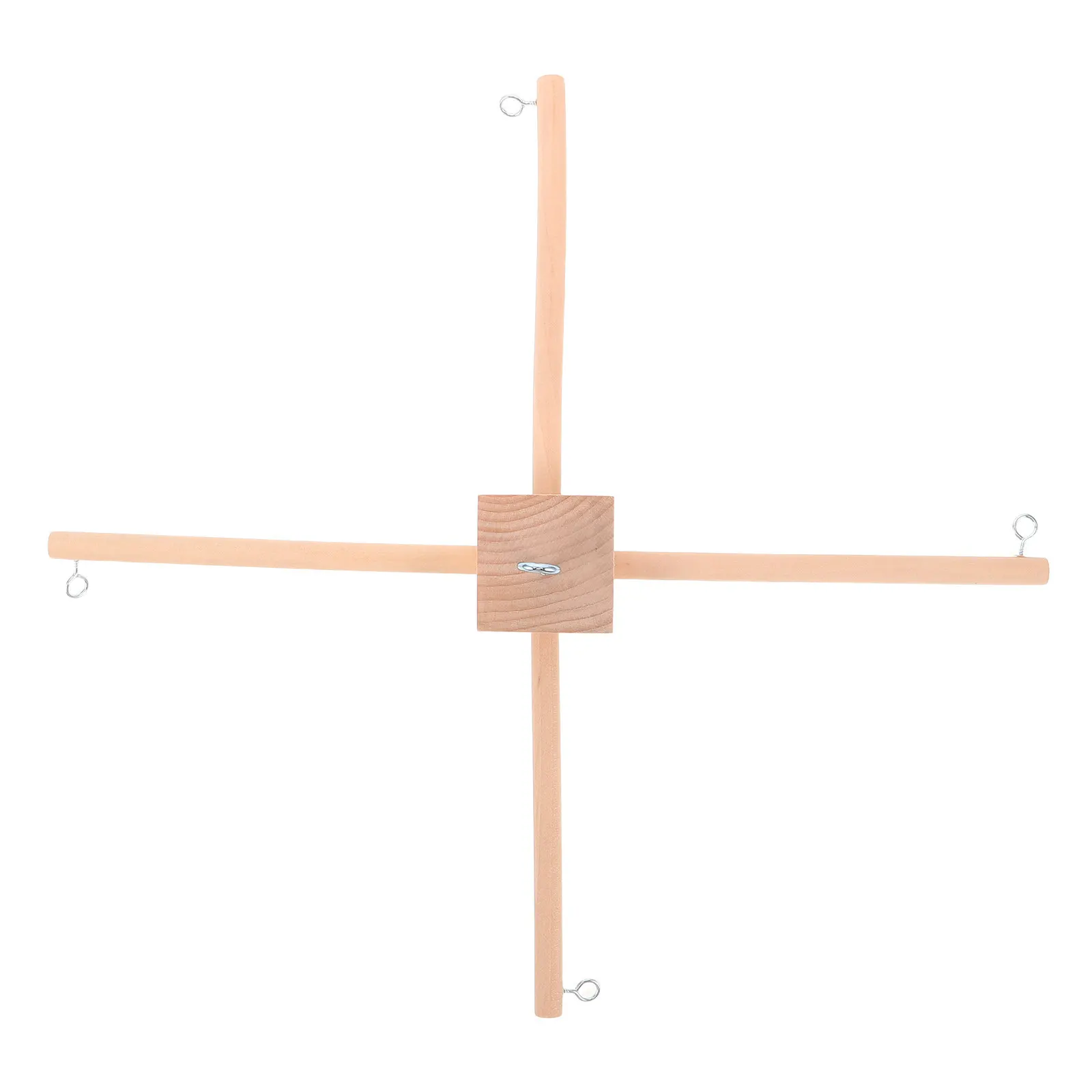 1Set Wooden Crib Mobile Frame DIY Baby Mobile Kit Neutral Style Nursery Hanging Wind Chime Photo Holder Wind Chime Kit