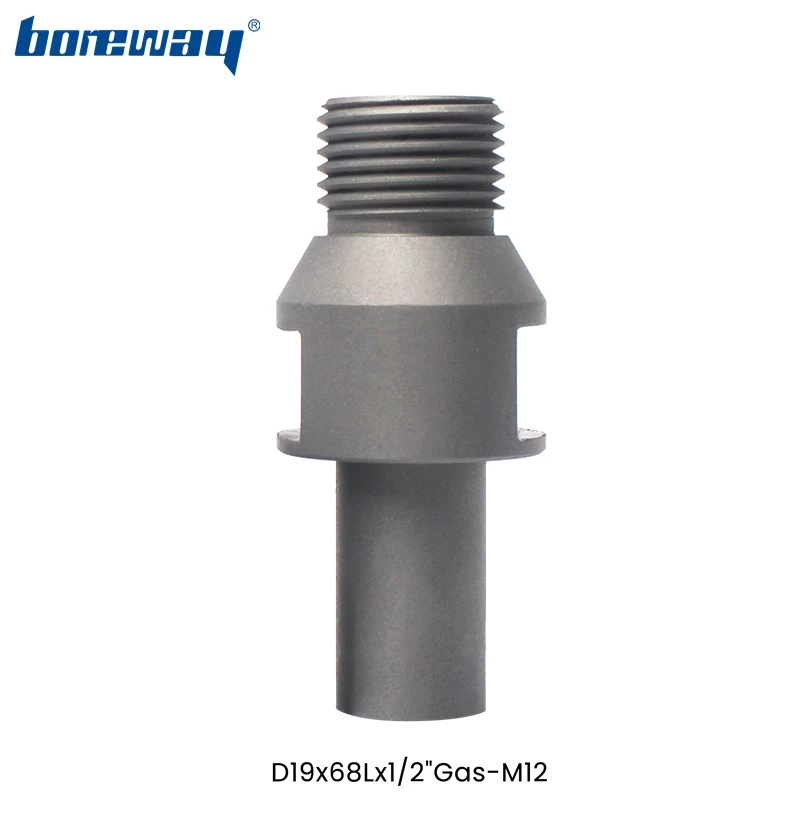 

Boreway D19x68L/100L Adapter With 1/2"Gas Or M12 Thread CNC Screw Grinder Bit Shaft For Diamond Drill Bits Processing Stone Slab
