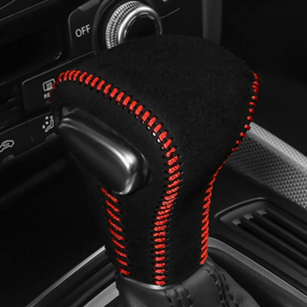 DIY Suede Car Gear Stick Shift Knob Handle Cover Trim for Audi A4 B8 A5 A6 C7 A7 Q5 Q7 S4 S6 S7 RS4 RS5 2017 2018 2019 2020 2021