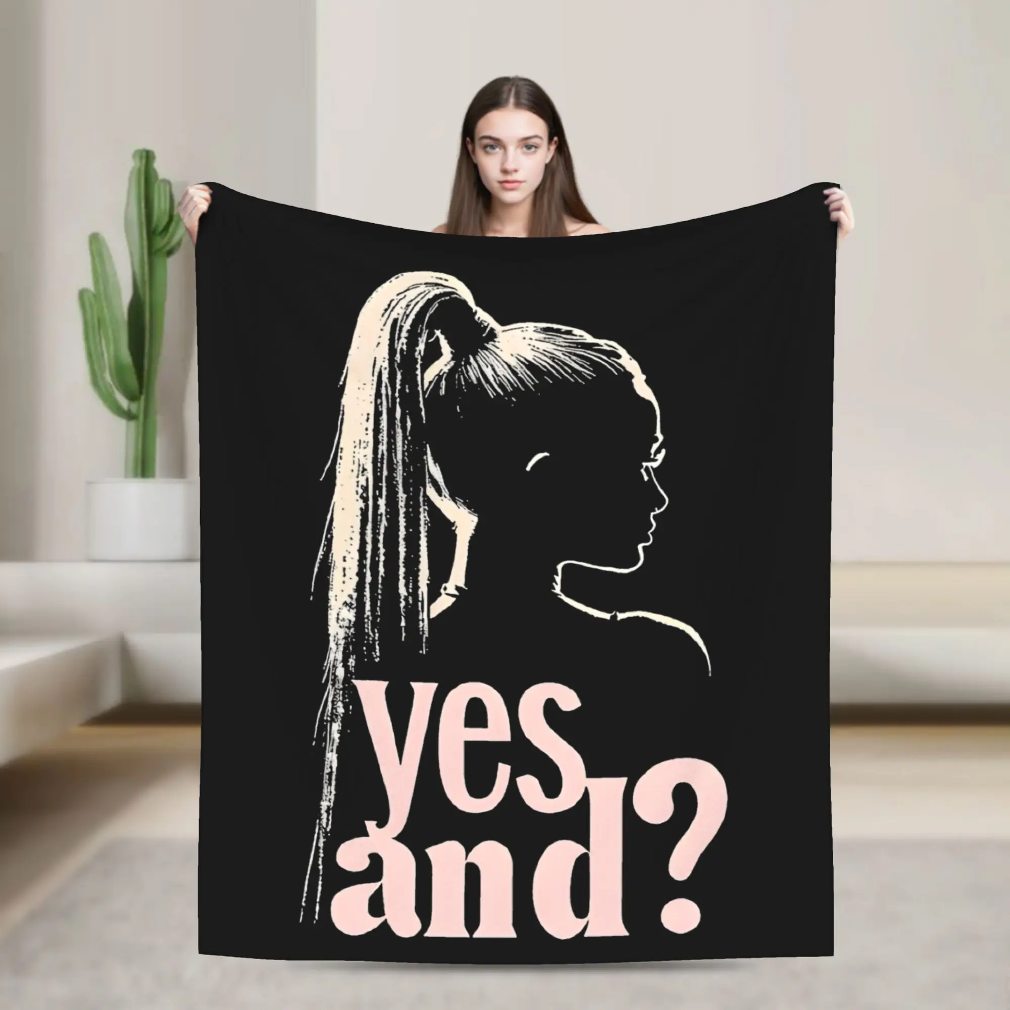 

Ariana Yes And Flannel Blankets Grande Creative Throw Blankets for Sofa Bedding Lounge 200x150cm Bedspreads,