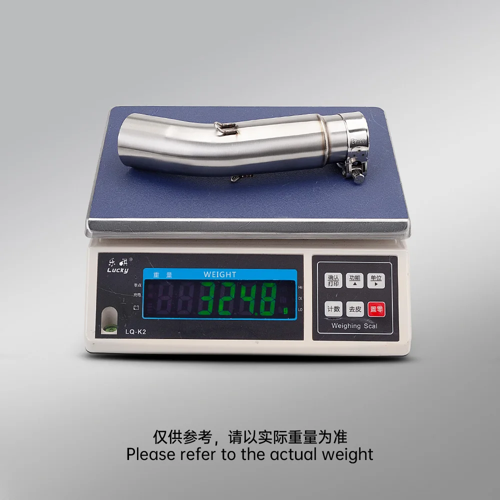For GSX-S1000 1000 GT GSXS1000 GSXS1000F 2015- 2021 Middle Link Pipe 51MM Motorcycle Exhaust Escape view 6